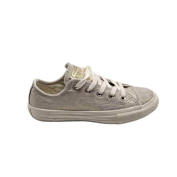 Converse Chuck Taylor All Star Egret Gold Metallic Youth Sneakers ‎ 363092C Sz 1 - Picture 1 of 9